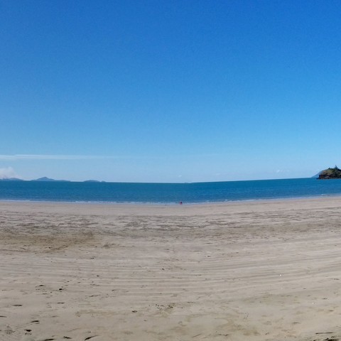 Panorama of Cape Hillsborough beach Panorama of Cape Hillsborough beach