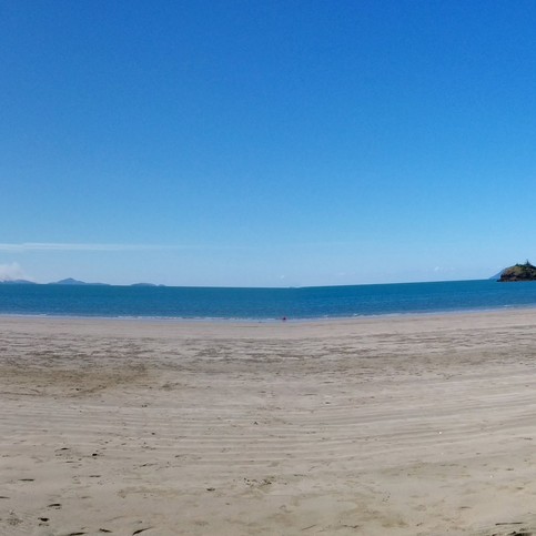 Panorama of Cape Hillsborough beach Panorama of Cape Hillsborough beach