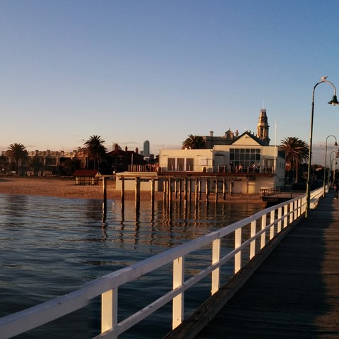 Melbourne harbor and St. Kilda