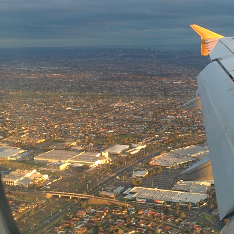 Melbourne suburbs with the skyline in the background