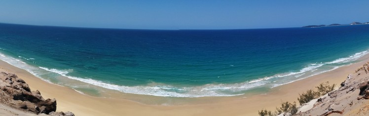 Rainbow beach from the sand blow