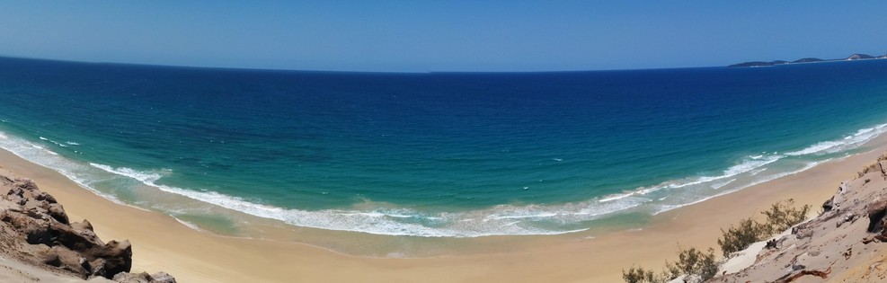 Rainbow beach from the sand blow