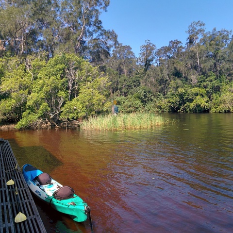Canoe landing at Kinaba Information Centre