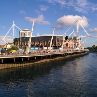 One Direction fans on their way to Cardiff stadium One Direction fans on their way to Cardiff stadium