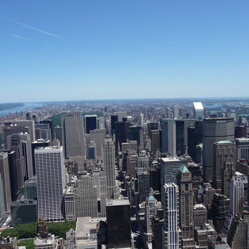 View from the Empire State Building to Midtown Manhattan and Central Park