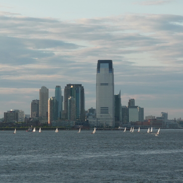 View from the Staten Island Ferries to Downtown Manhattan